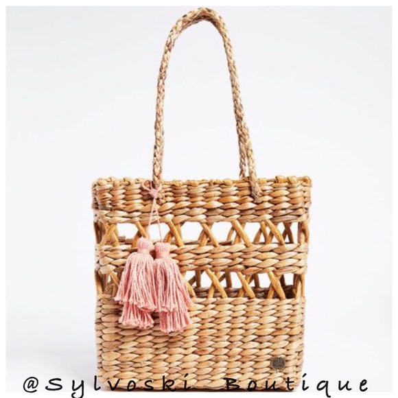 🔥Billabong Wild Heart Beige Woven Handbag NWT - Picture 4 of 8